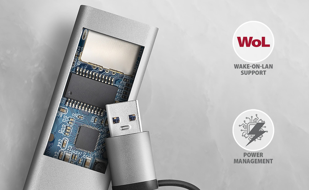 Sieťová karta Axagon USB-C + USB-A 3.2 Gen 1 - Gigabit Ethernet sivá Sieťová karta Axagon USB-C + USB-A 3.2 Gen 1 - Gigabit Ethernet sivá