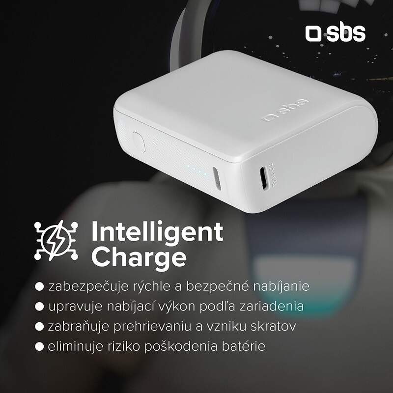 Powerbank SBS Ultra-compact 10000 mAh čierna Powerbank SBS Ultra-compact 10000 mAh čierna