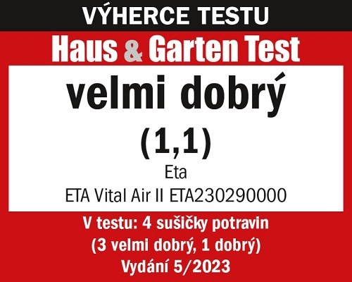 Sušička ovocia ETA Vital Air II 2302 90000 čierna
