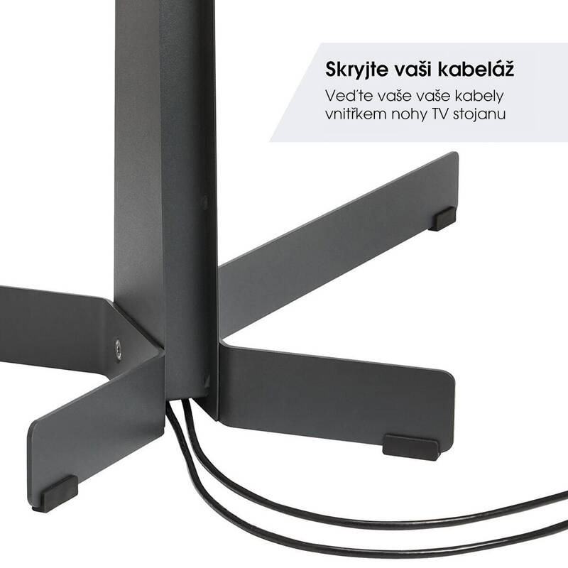 Stojan pre TV Vogel’s TVS 3695W pre uhlopriečky 40" až 77", nosnosť 50 kg biely/drevený