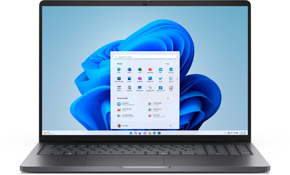Notebook Dell Pro 16 v šedej farbe.