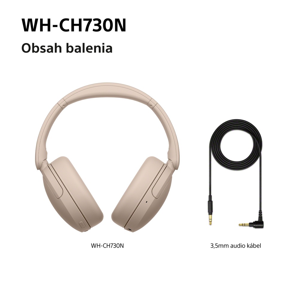 Slúchadlá Sony WH-CH730N béžová Slúchadlá a príslušenstvo.