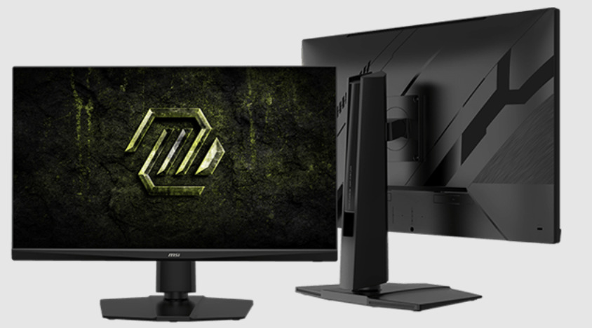 Herný monitor MSI MAG 272QPF E20 čierny Herný monitor MSI MAG 272QPF E20 z prednej a zadnej strany na čiernom stojane