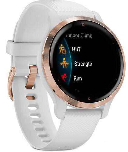 Inteligentné hodinky Garmin Venu 2S - Rose Gold/White Silicone Band