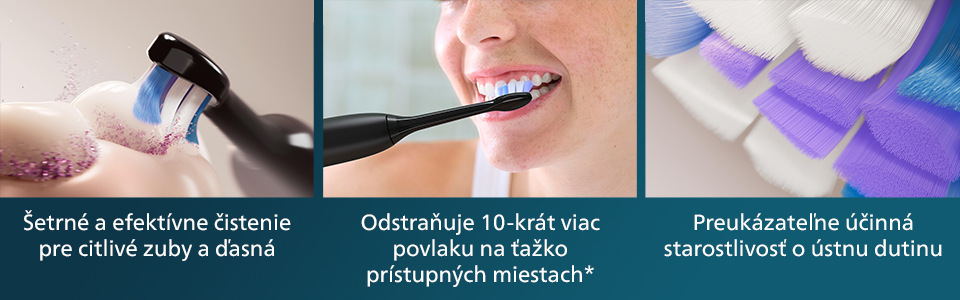Náhradné hlavice Philips Sonicare Sensitive HX6056/88 čierna Philips HX6052/88 Sonicare Sensitive