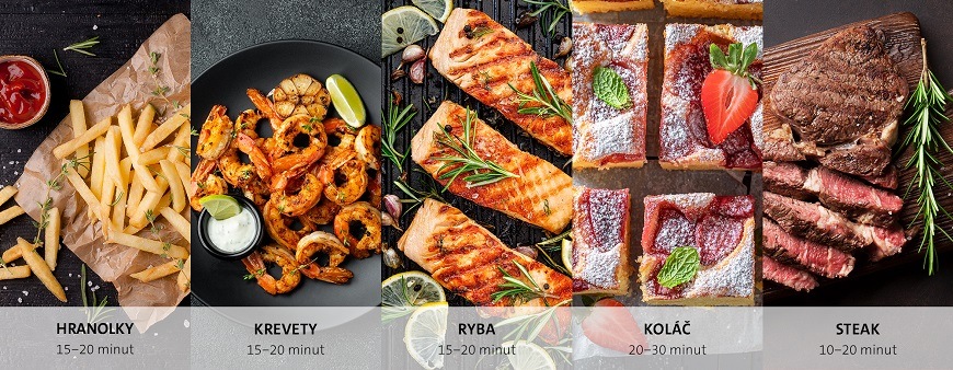 Fritéza teplovzdušná ETA Storio 6172 90020 čierna horkovzdušná fritéza ETA Storio využití