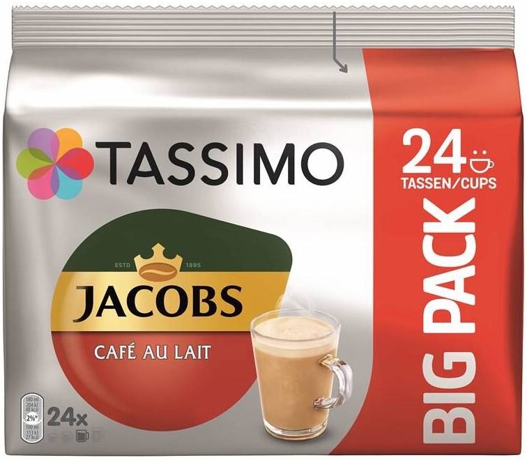 Kapsuly pre espressá Tassimo Jacobs Café Au Lait (24 ks)