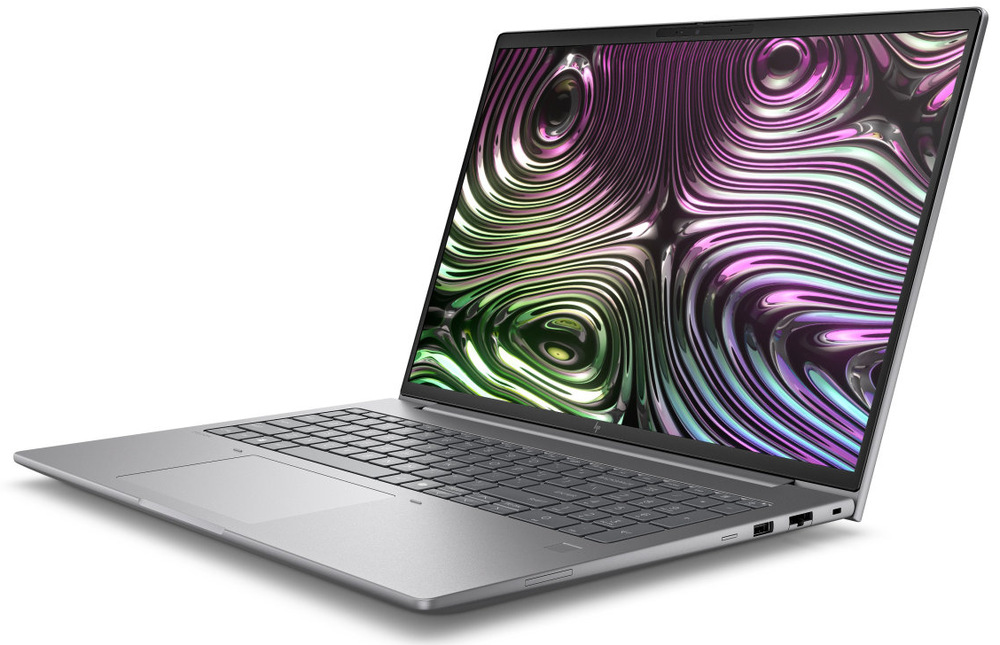 Notebook HP ZBook X G1i 16" sivý HP ZBook X G1i notebook šikmý pohľad na otvorený