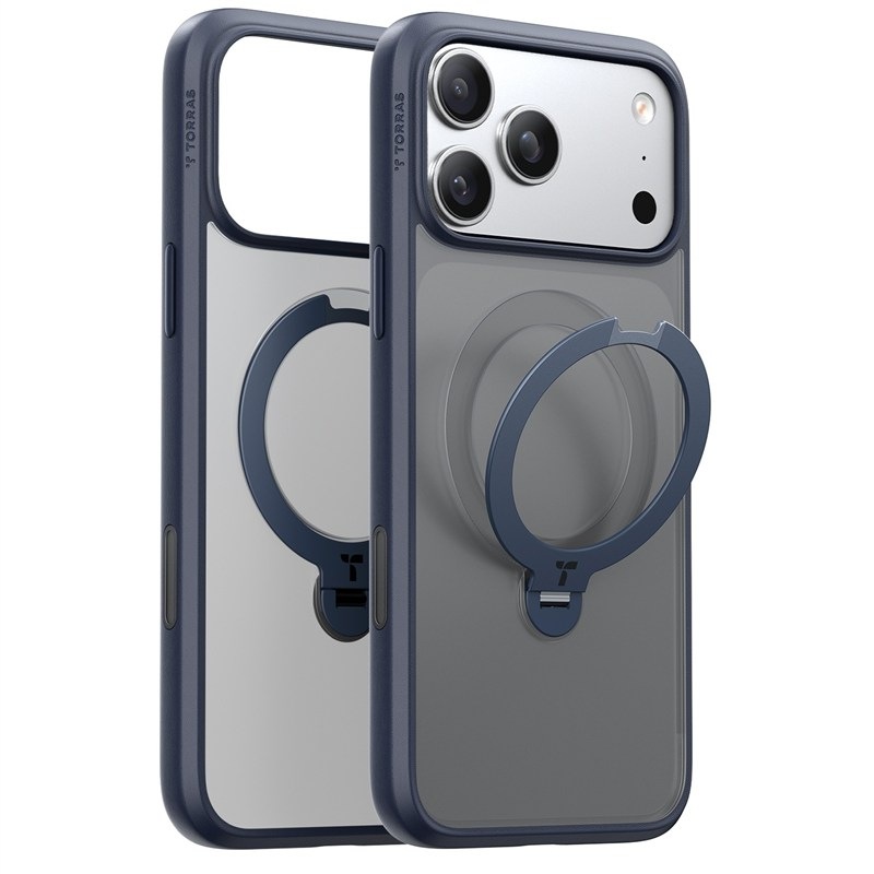 Kryt na mobil Torras Ostand Q3 Spin Apple iPhone 17 Pro, v modrom prevedení