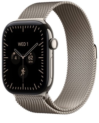 Inteligentné hodinky Apple Watch Series 12 GPS + Cellular 46 mm prírodný titán, prírodný milánsky ťah - S/M Chytré hodinky Apple Watch Series 12 GPS + Cellular 46 mm prírodný titán, prírodný milánsky ťah - S/M