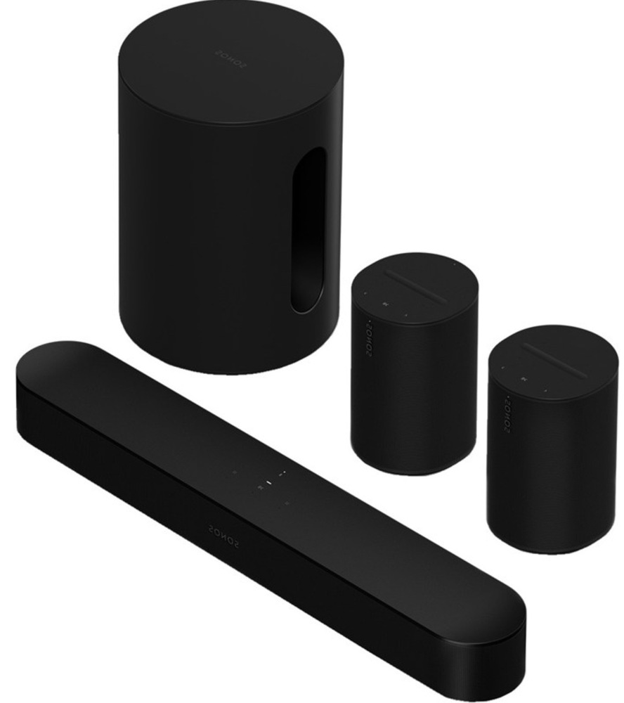 Sada domáceho kina SONOS Home Cinema Set so soundbarom, subwooferom a reproduktormi, čierna farba
