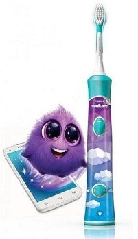 Zubná kefka Philips Sonicare For Kids HX6322/04 biela/zelená Philips HX6322/04 Sonicare For Kids