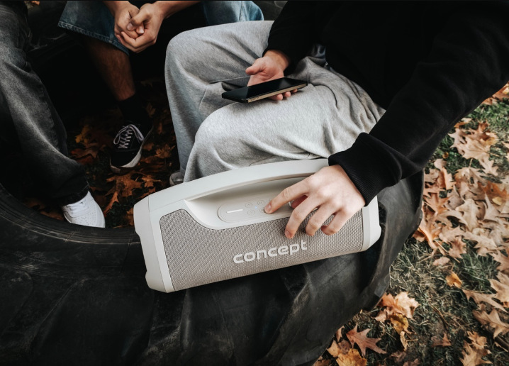Nastavenie prehrávania tlačidlami na reproduktore Concept SoundJoy BR5061