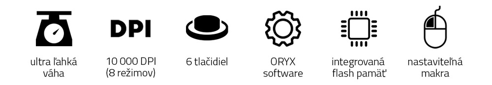 Myš Niceboy ORYX M666 Daemon čierna/sivá Myš Niceboy ORYX M666 Daemon čierna/sivá