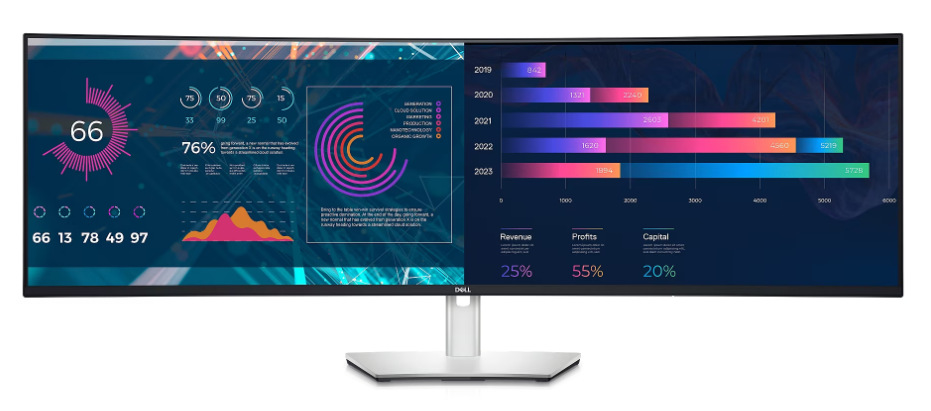 Monitor Dell UltraSharp U4924DW strieborný Monitor Dell UltraSharp U4924DW strieborný