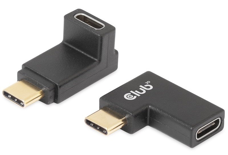 Redukcia Club3D USB-C/USB-C, PD 240W, lomená, 2ks čierna