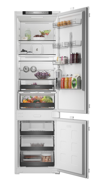 Vstavaná chladnička Whirlpool AI AdaptiveCool WHK2 5294 B6E, NoFrost, biela farba.