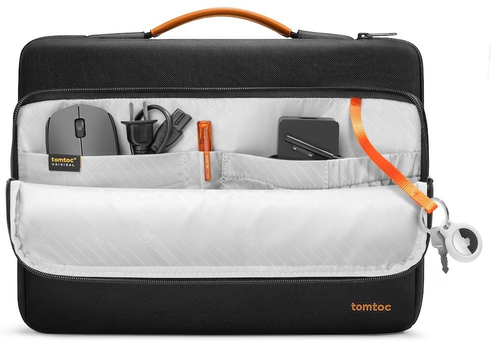 Brašna na notebook tomtoc Briefcase na 14" MacBook Pro (2021) čierna Taška na notebook tomtoc Briefcase na 14" MacBook Pro (2021) - čierna