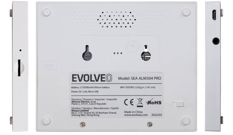 Kompletný set Evolveo Alarmex Pro, šikovný bezdrôtový Wi-Fi/GSM alarm Kompletný set Evolveo Alarmex Pro, šikovný bezdrôtový Wi-Fi/GSM alarm
