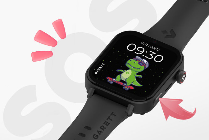 Inteligentné hodinky Garett Kids Rel 4G čierne