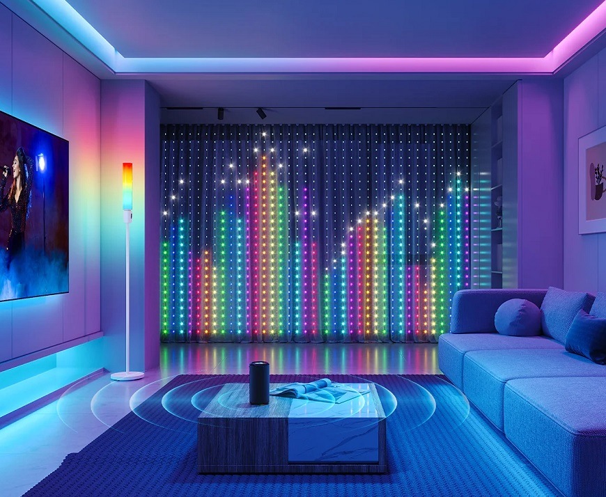 Dekoratívne LED Govee RGBIC Curtain, 520 LED, 1.5 x 2m