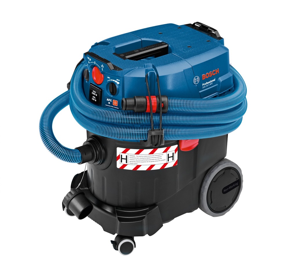 Priemyselný vysávač Bosch Professional GAS 35 H AFC ponúka najvyššiu certifikáciu prachovej triedy H