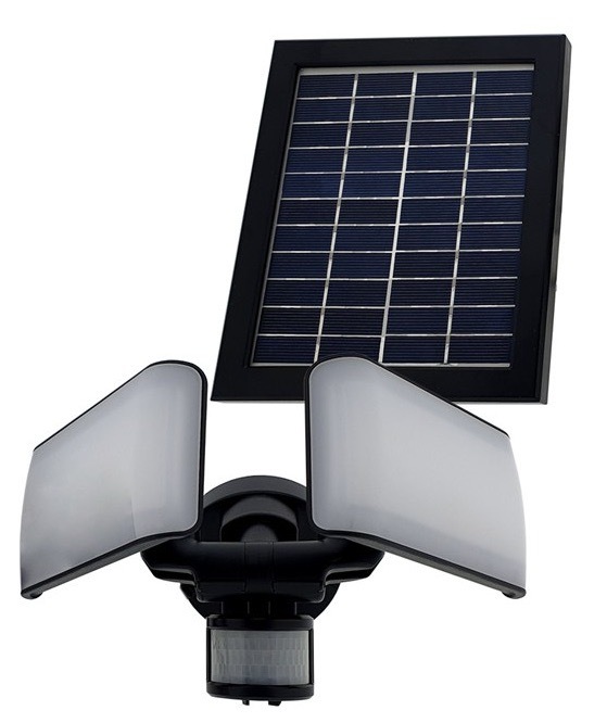 Solárny reflektor Trixline s výkonom 20 W, čierna farba