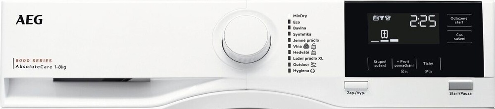 Sušička bielizne AEG AbsoluteCare® 8000 TR8182C biela AEG TR8182C panel