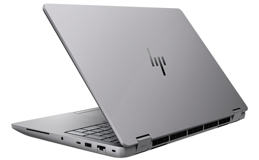 Detail otvoreného notebooku HP Zbook Fury G1i 16" na stranu horného krytu.