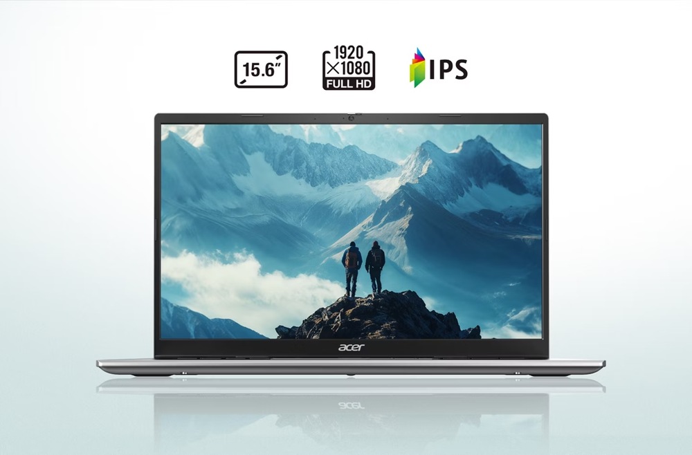 Notebook Acer Chromebook 315 (CB315-8HT-83WE) strieborný Vychutnajte si ostrý obraz na 15,6-palcovom displeji s rozlíšením Full HD