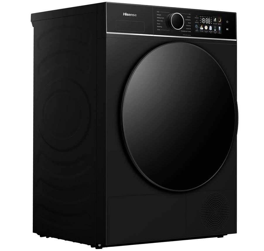 Sušička bielizne Hisense DH3I802BBCD čierna Sušička bielizne Hisense DH3I802BBCD bočný pohľad