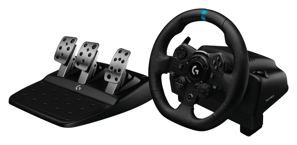 Volant Logitech G923 Racing Wheel and Pedals - PC only čierny Volant Logitech G923 Racing Wheel and Pedals s trojpedálovou jednotkou v čiernom prevedení