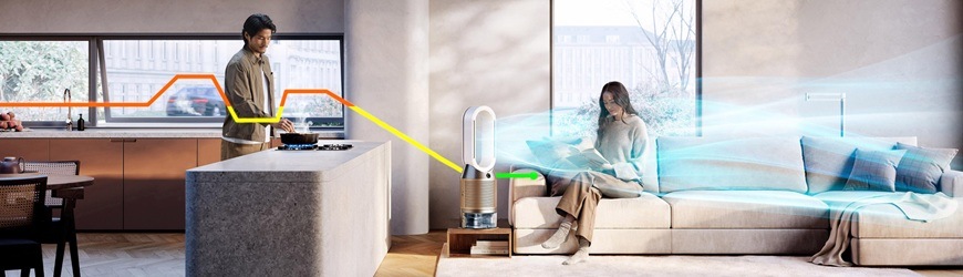 Čistička vzduchu Dyson Purifier Humidify+Cool PH2 De-Nox PH05 strieborná/medená Čistička vzduchu Dyson Purifier Humidify+Cool PH2 De-Nox PH05 strieborná/medená
