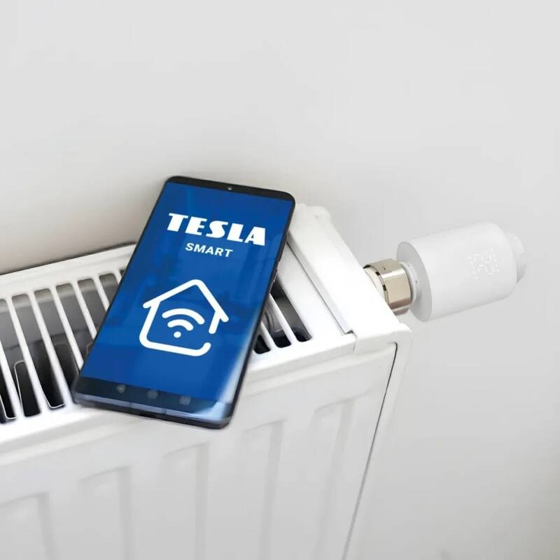 Teslá Smart SV60 ZigBee pripojené k radiátoru s ovládaním cez mobilnú aplikáciu