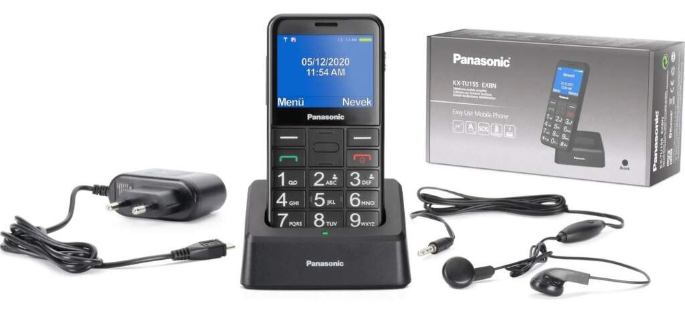Mobilný telefón Panasonic KX-TU155EXBN čierny Mobilný telefón Panasonic KX-TU155EXBN čierny