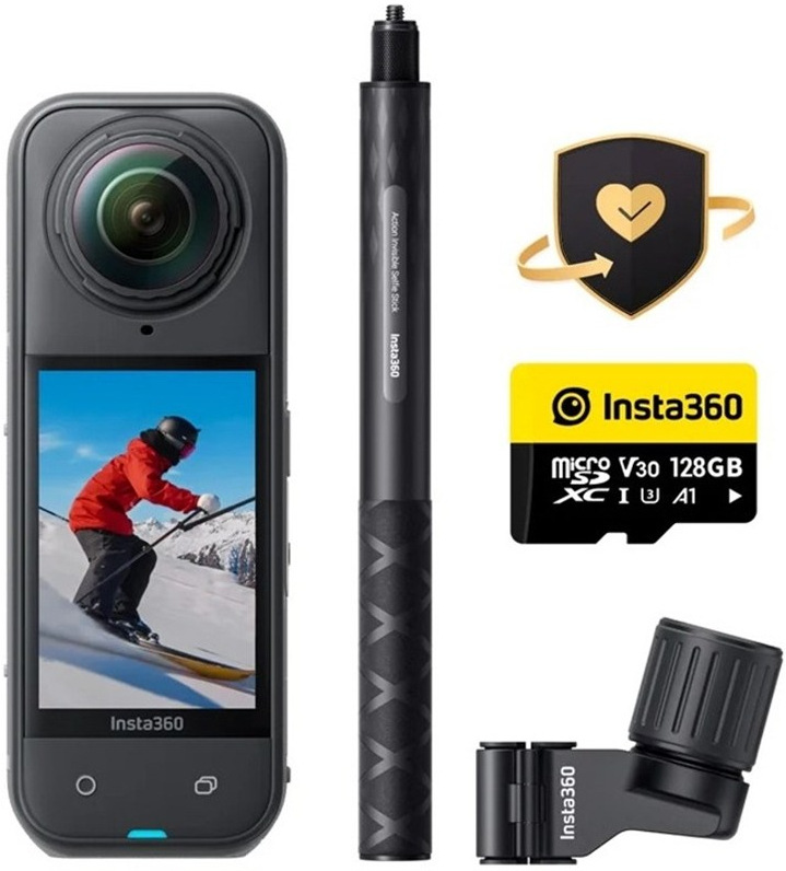 360 ° outdoorová kamera Insta360 X5 v balení Ski Bundle