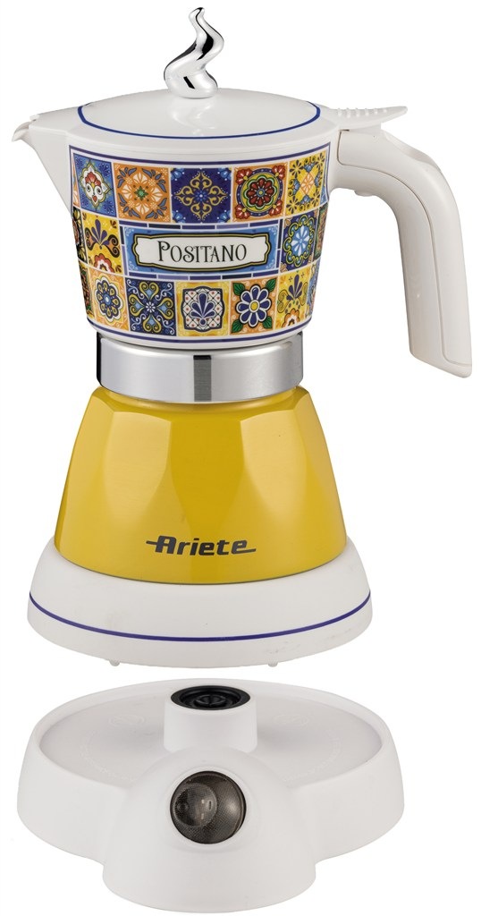 Moka kanvica Ariete Positano ART 1358/PO žltý Otočná základňa kanvice Moka.