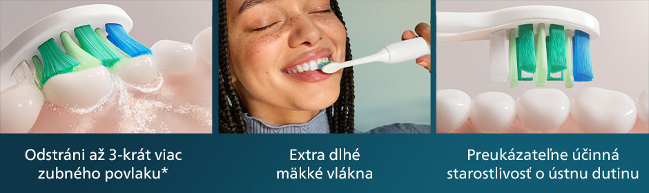 Náhradné hlavice Philips Sonicare InterCare HX9004/87, 4 ks biela Banner k náhradným hlaviciam pre kefky Philips Sonicare