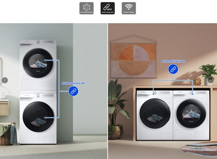 Práčka so sušičkou Samsung WD90T634DBH/S7 biela
