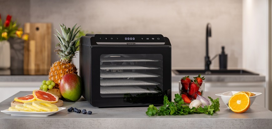 Sušička ovocia Gorenje FDK600DB, čierna, v domácnosti