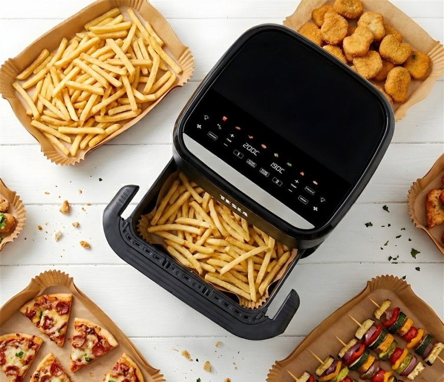 Papierové formy Tesla AirCook QB2075 béžová Papierové formy Tesla AirCook QB2075 použité v teplovzdušnej rúre