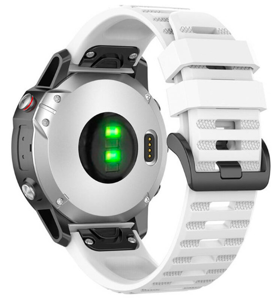Remienok FIXED Silicone Strap na Garmin QuickFit 22 mm - biely