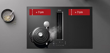 Indukčné varné dosky s odsávaním Miele KMDA 7676 FL-U BlackPerfection čierna MIEKMDA7676FLU