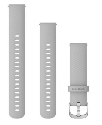 Remienok Garmin Quick Release 18 mm, silikónový šedý, strieborná pracka sivý Garmin 18 šedá