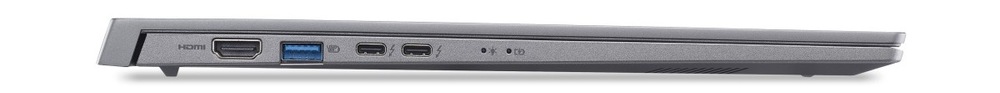 Notebook Acer Aspire X 16 AI (AX16-I71M-96F0) sivý Profil zatvoreného notebooku Acer Aspire X 16 AI (AX16-I71M-96F0)