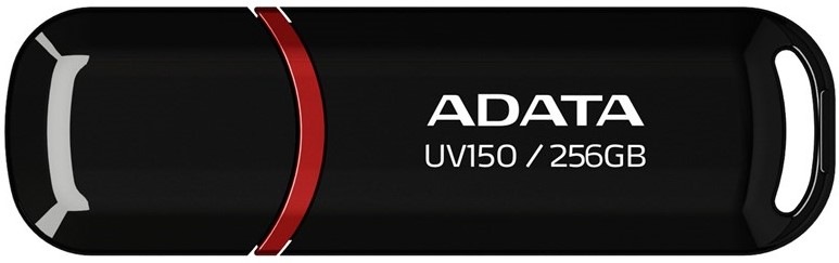 ADATA Flash Disk 256GB UV150, USB 3.1 Dash Drive (R: 90/W: 20 MB/s) čierna