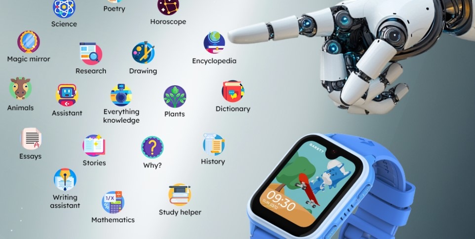 Inteligentné hodinky Garett Kids Vibe AI 4G čierne Aplikácia hodiniek Garett Smartwatch Kids Vibe AI 4G