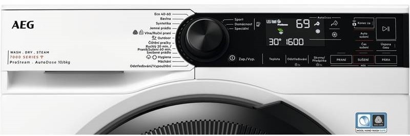 Práčka so sušičkou AEG ProSteam® 7000 LWR73164QC biela Práčka so sušičkou AEG ProSteam® 7000 LWR73164QC biela