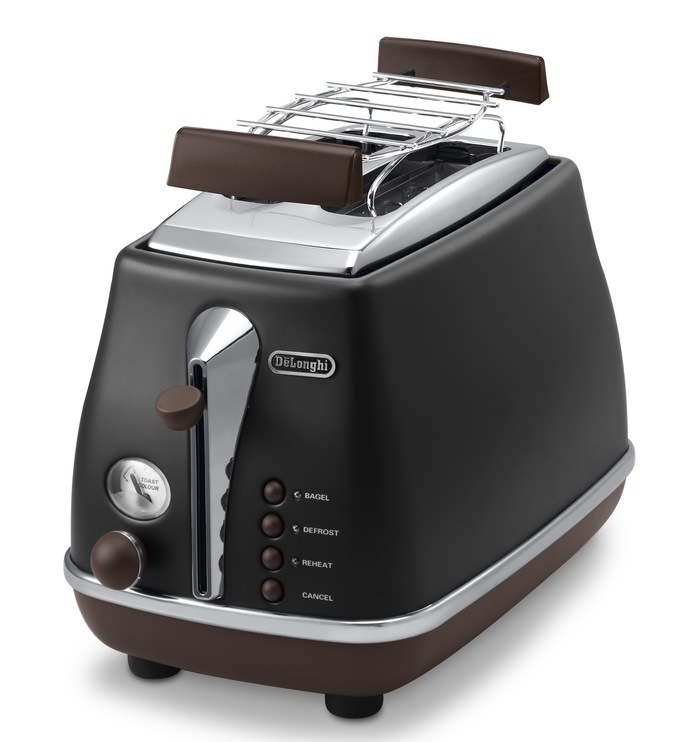 Hriankovač De'Longhi Icona Vintage CTOV2103.BK čierny Hriankovač De'Longhi Icona Vintage CTOV 2103.BK dvojštrbinový
