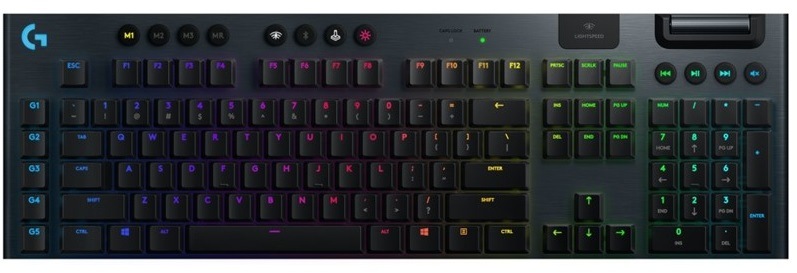 Klávesnica Logitech Gaming G915 Lightspeed RGB, Linear, US čierna